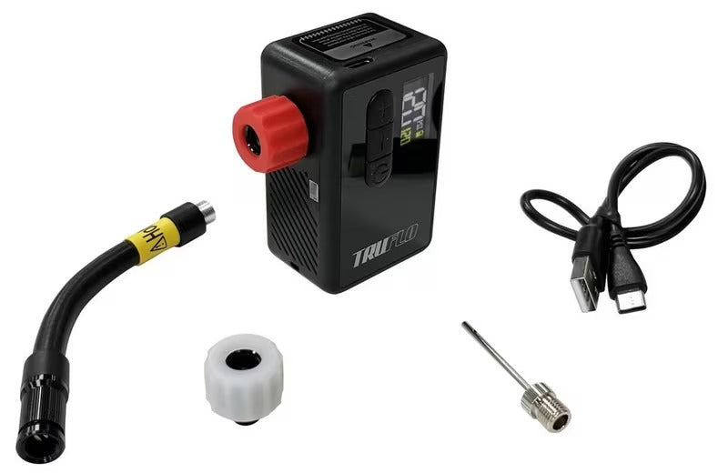 TRUFLO Electron QA5000 Compact Electric Bicycle Tyre Inflator Pump - Black