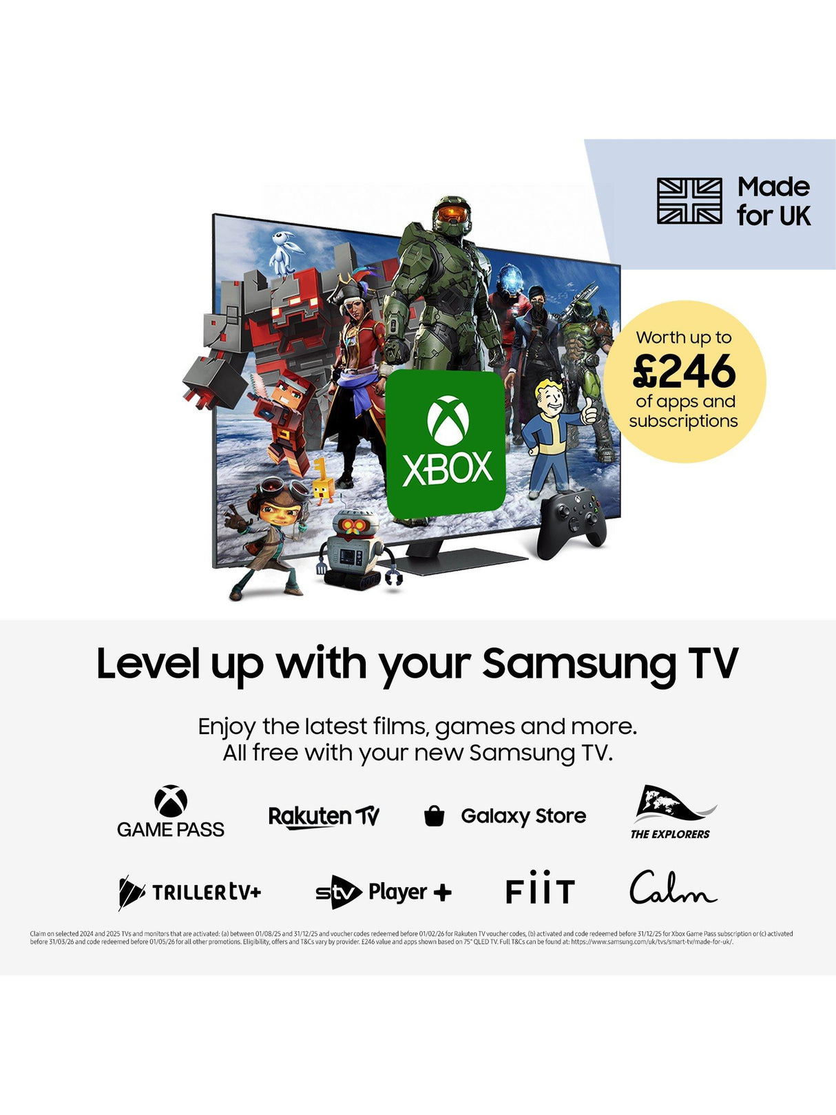 Samsung QE43Q7F2AUXXU (2025) 43in 4K UHD QLED HDR Smart AI Tizen TV - Black
