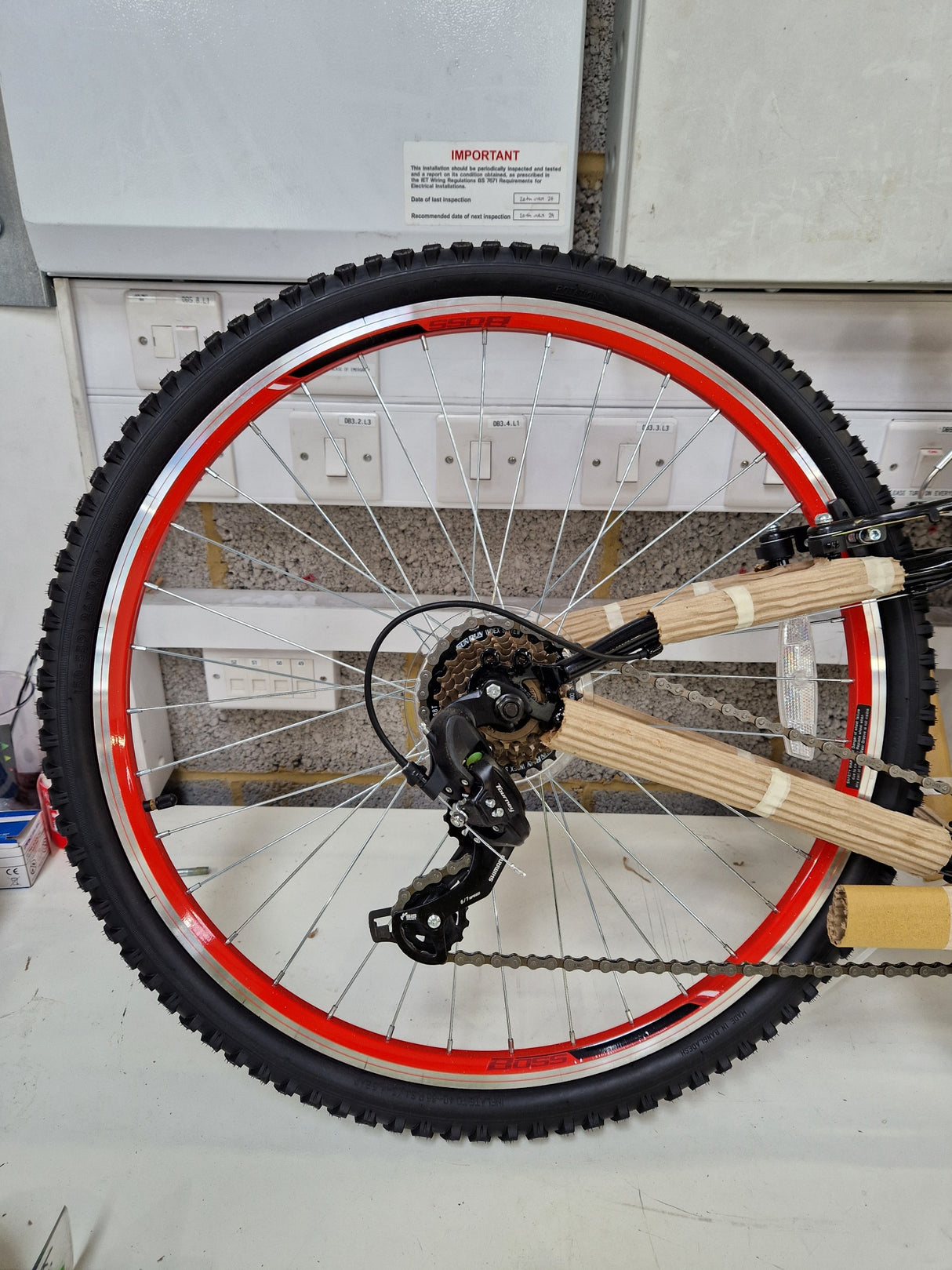 Boss Venom Dual Suspension Mountain Bike 26" Wheels - 18" Frame - Black/Red