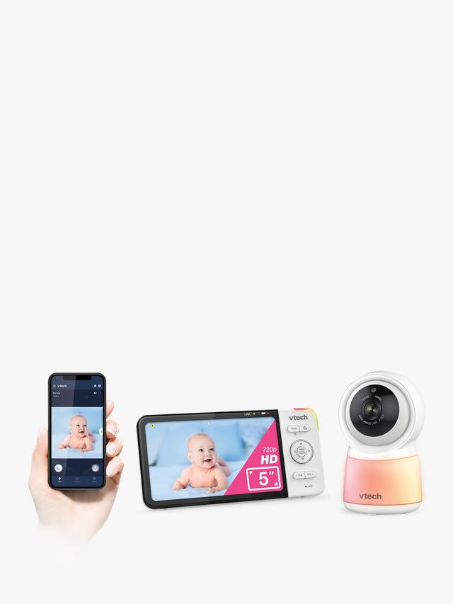 VTech RM5755HD 5 inch Display Smart Wi-Fi 1080p Video Baby Monitor - White