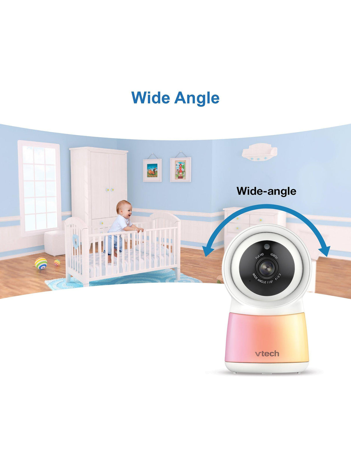 VTech RM5755HD 5 inch Display Smart Wi-Fi 1080p Video Baby Monitor - White