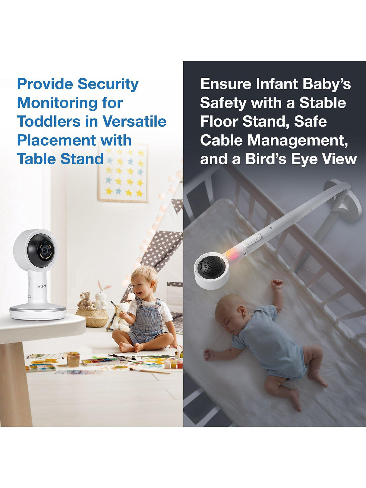 VTech RM7787HD 7 inch Over-The-Cot Wi-Fi Baby Monitor - Rechargeable Battery