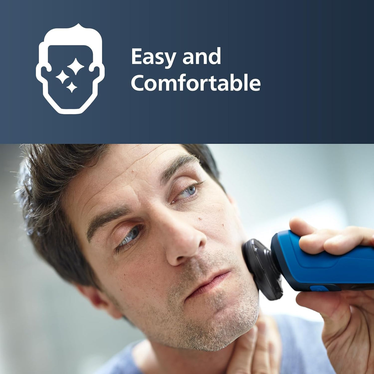 Philips Series 5000 S5466 Rechargeable Rotary Electric Shaver Wet Dry - Blue