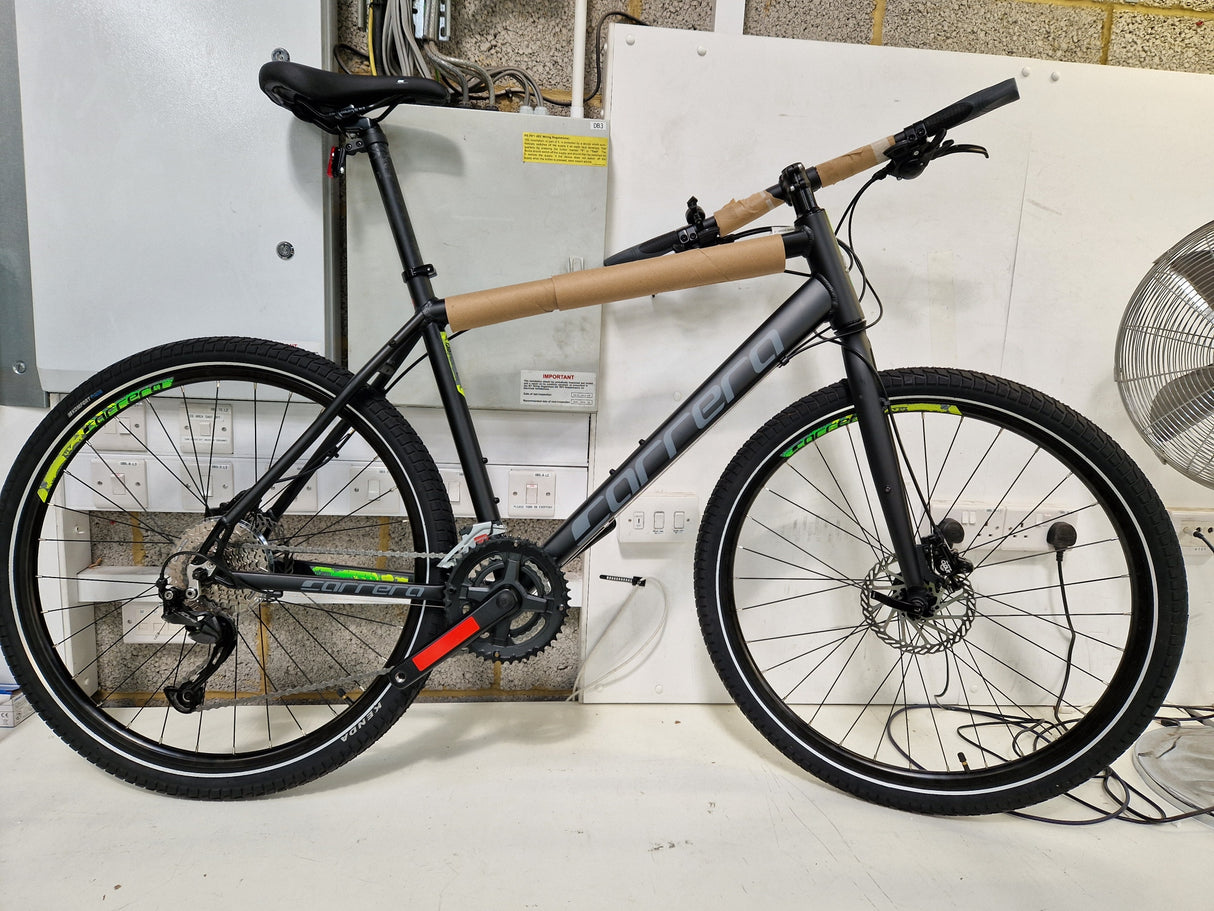Carrera Subway 2 Men's 9-Speed Hydraulic Brakes Hybrid Bike Black Large 20''