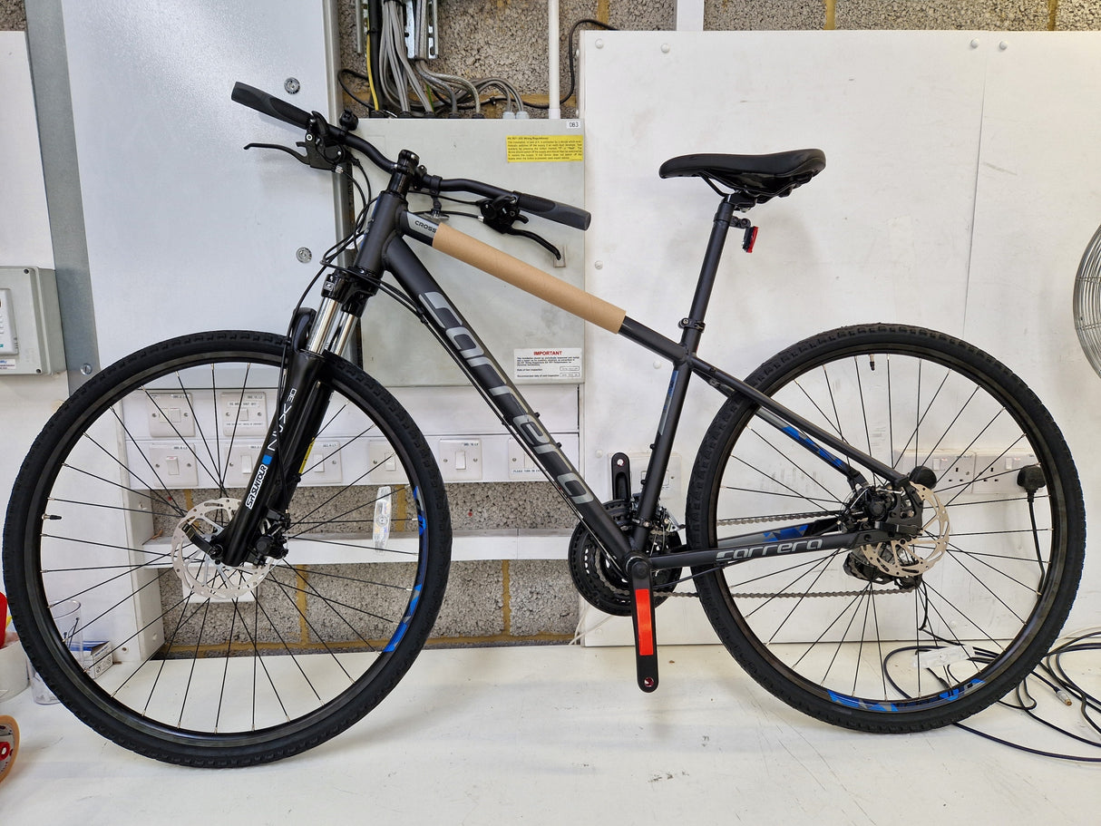 Carrera Crossfire 2 Men's 8-Speed 700c Wheel Hybrid Bike - Black Small 17''