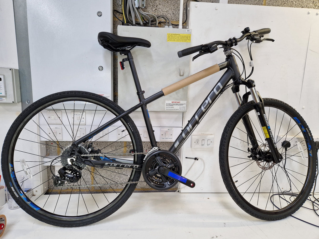 Carrera Crossfire 2 Men's 8-Speed 700c Wheel Hybrid Bike - Black Small 17''