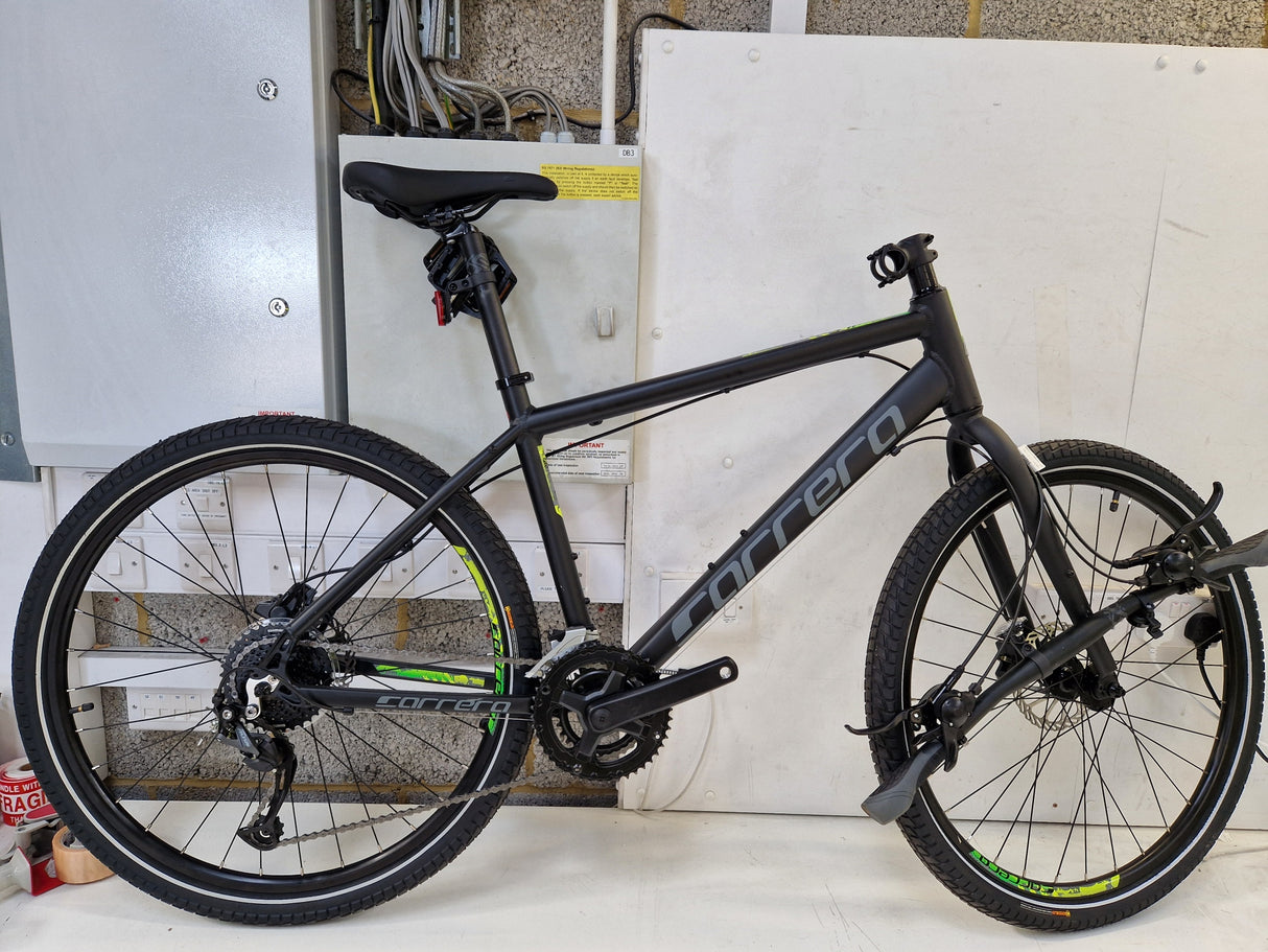 Carrera Subway 2 Men's 18 Speed Disc Brakes Hybrid Bike - 19" Medium - Black