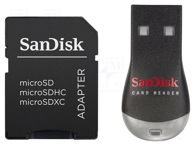 SanDisk USB 2.0 Card Reader SD Adapter MicroSD SDHC SDXC SDDRK-121-B35 Black