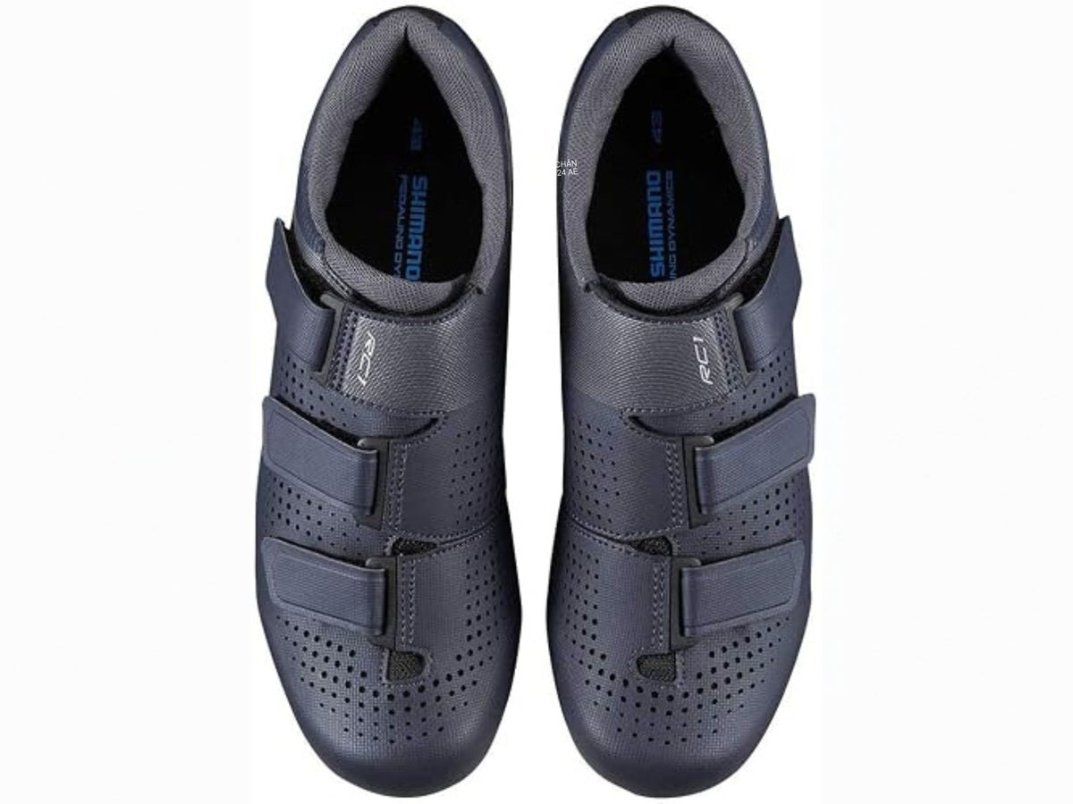 Shimano SH-RC100 Mens SPD-SL 3 Strap Road Cycling Shoes - EU 42 - Navy Blue