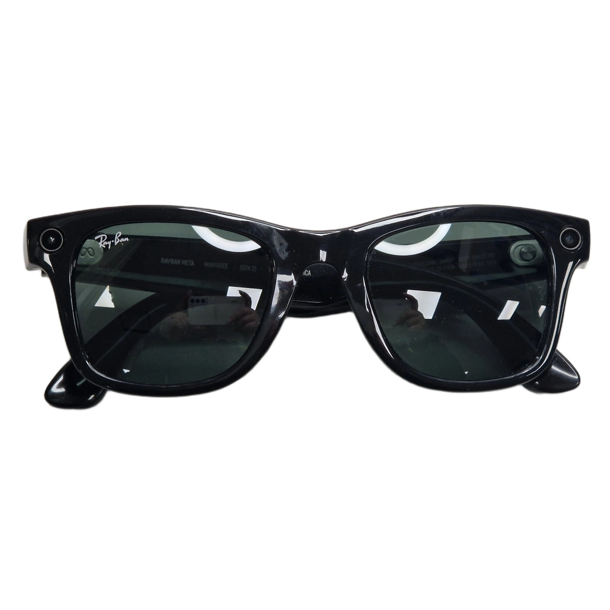 Meta Ray-Ban Meta Wayfarer Gen 2 Smart Glasses - G15 Green Lens/Shiny Black