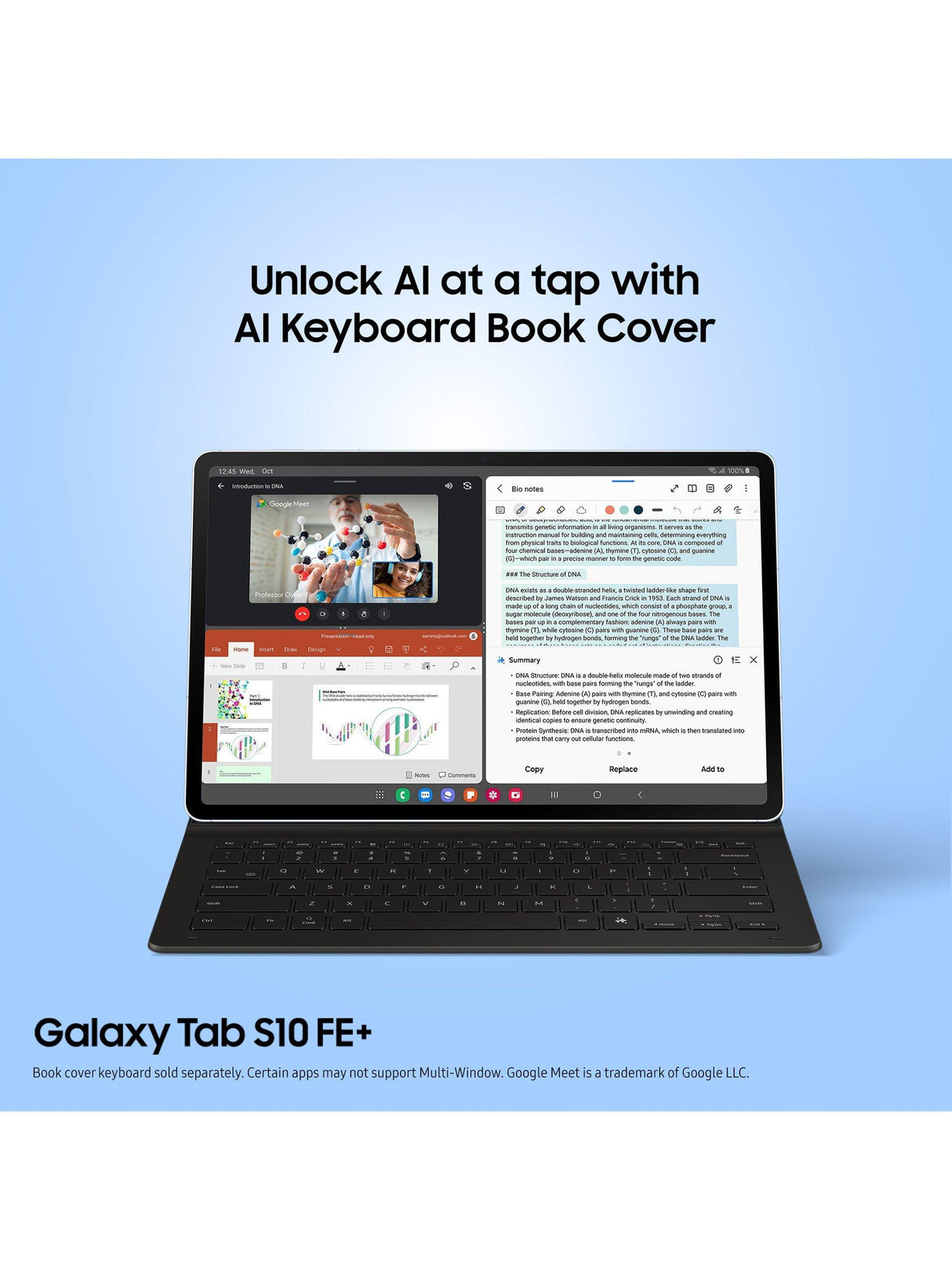 Samsung Tab S10 FE+ 13.1" 128GB 8GB RAM Wi-Fi + 5G Android Tablet - Silver