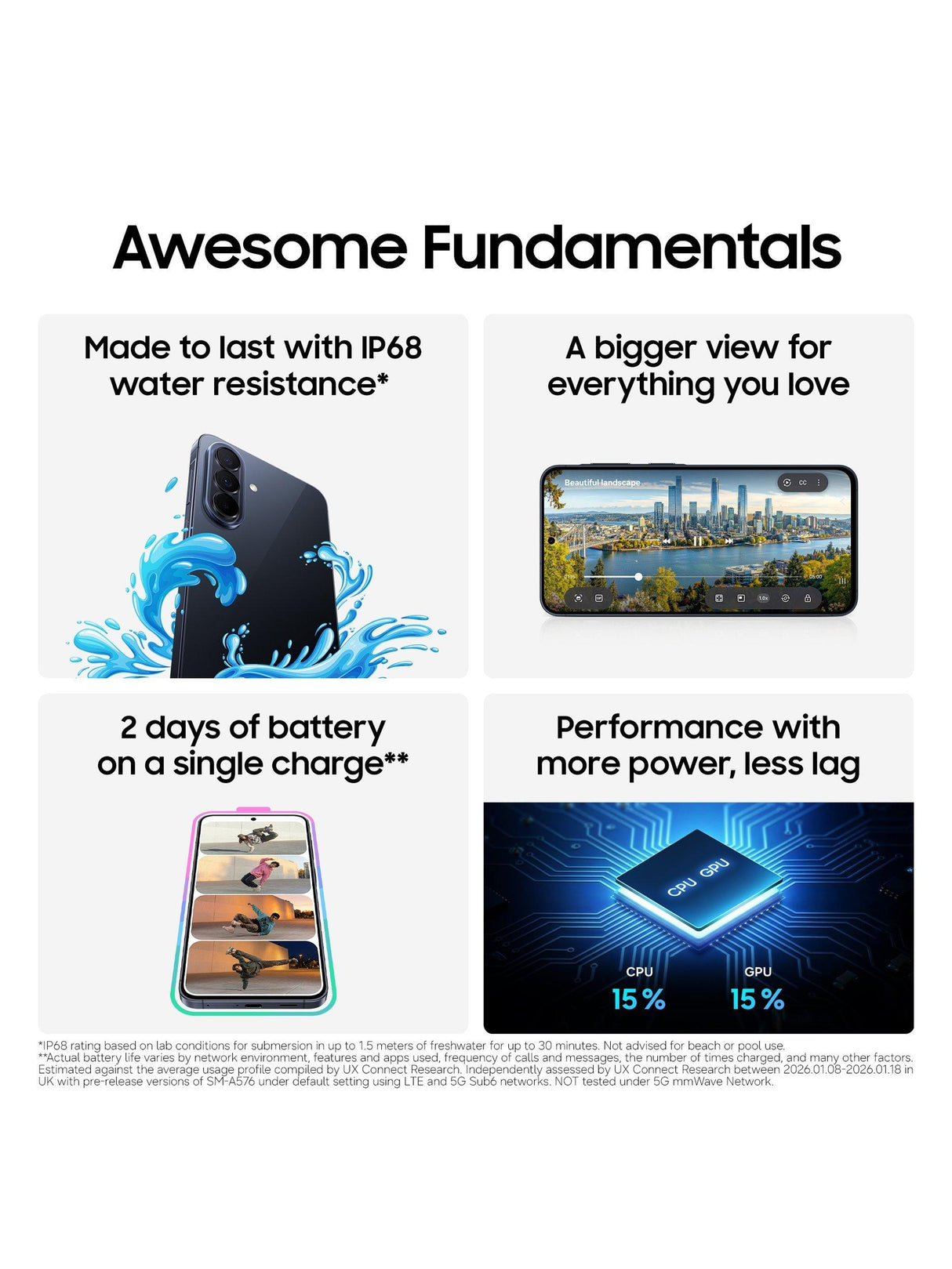 Samsung Galaxy A57 5G Smartphone 256GB Dual-SIM Unlocked - Awesome Icyblue