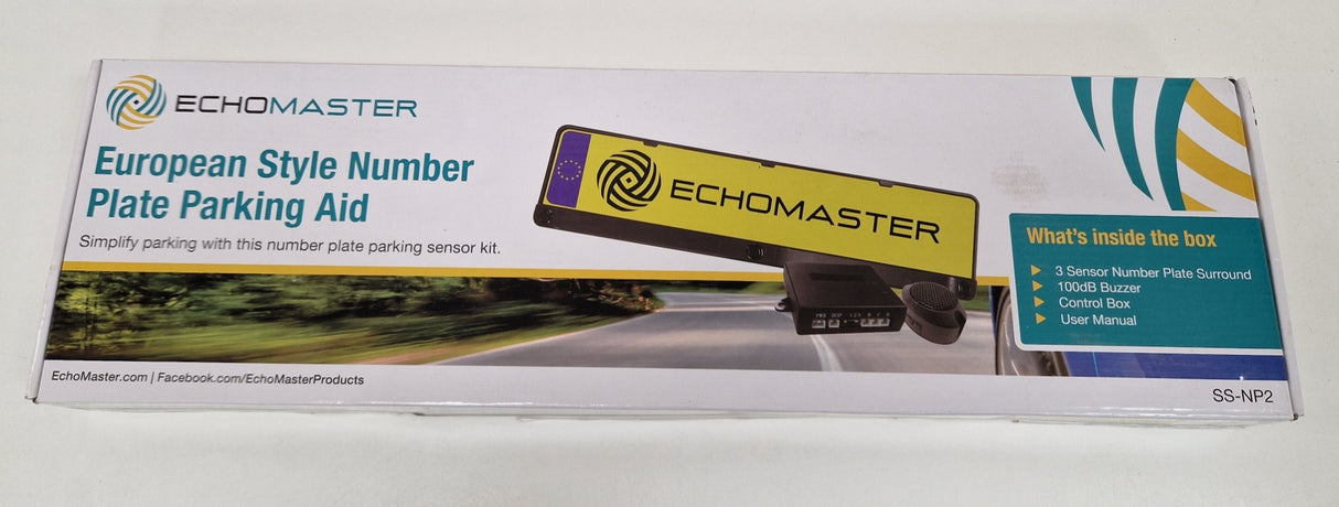 EchoMaster SS-NP2 Rear Number Plate Parking Sensor Aid 3 Sensor Buzzer Kit