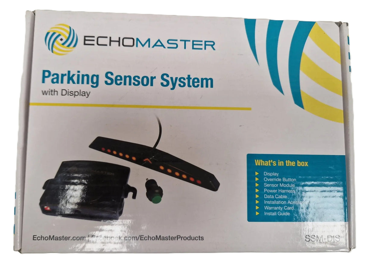 EchoMaster Car Front Parking Sensor System with Display SSM-PSS1FDIS - Black