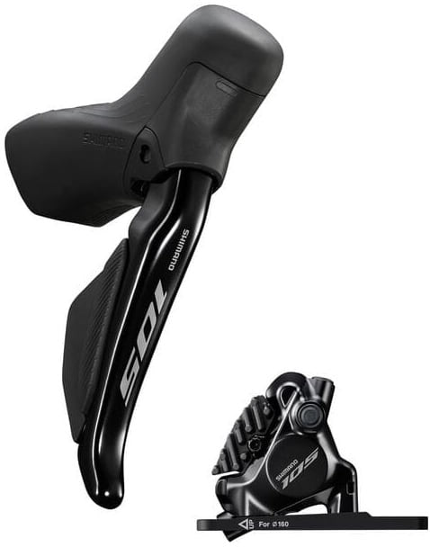 Shimano ST-R7170 105 Di2 STI Set Flat Mount Right Front Hydraulic Disc Brake