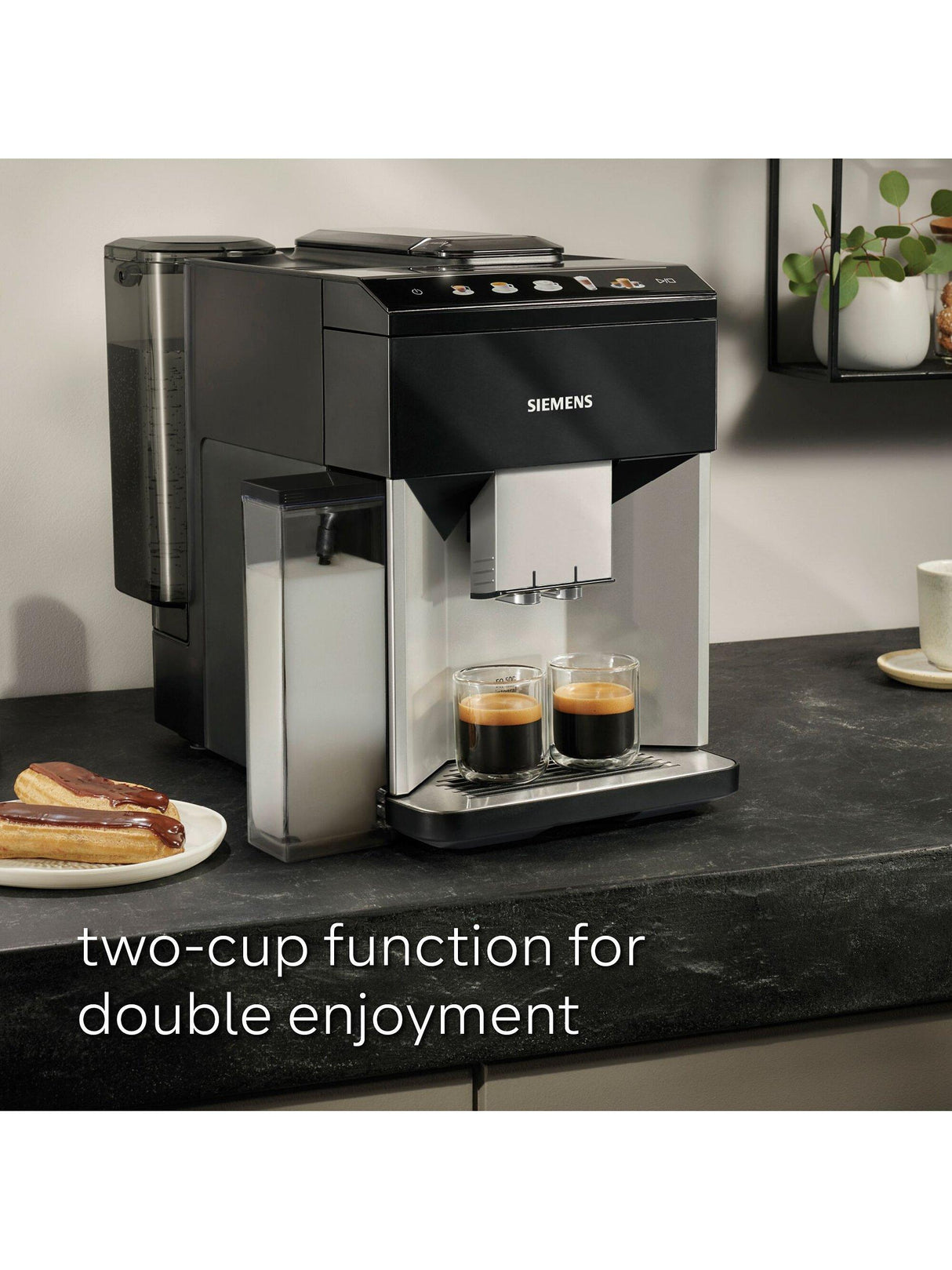 Siemens TQ513GB1 EQ500 Bean to Cup 15-Bar Coffee Machine - Black/Silver
