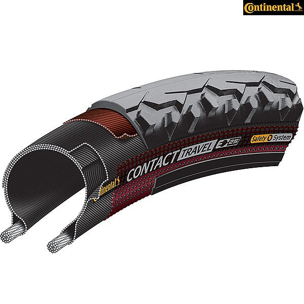 Continental Contact Travel 26 x 1.75" MTB Touring Bicycle Bike Tire - Black