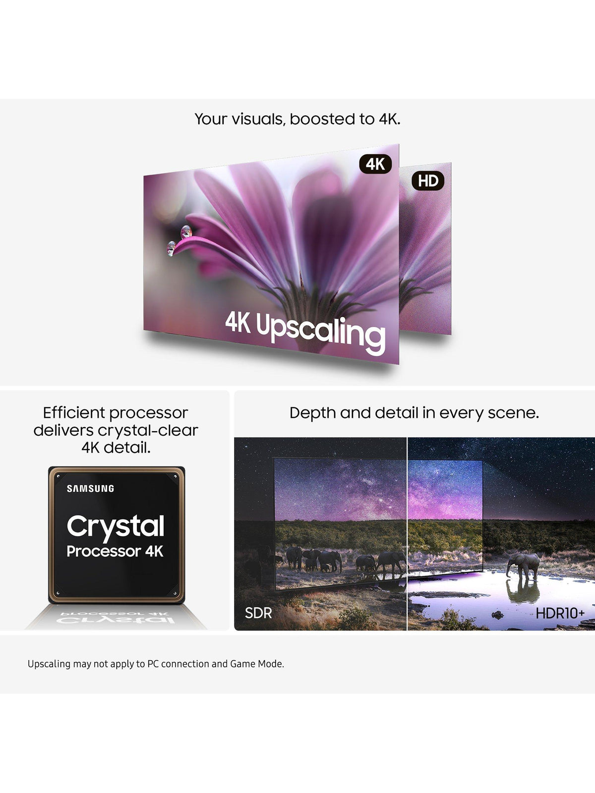 Samsung U8000F UE55U8000FKXXU 55in 4K Crystal UHD HDR Smart TV 2025 - Black