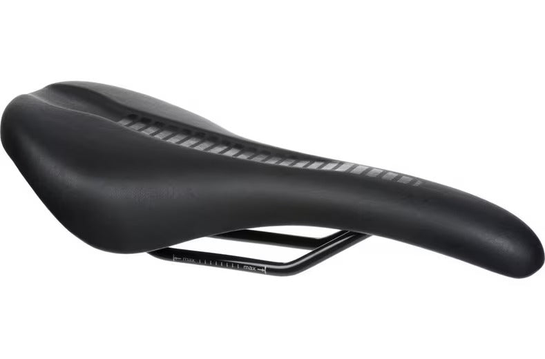 Halfords Urban Foam Padded Unisex Hybrid Bike Saddle 272 x 140mm - Black
