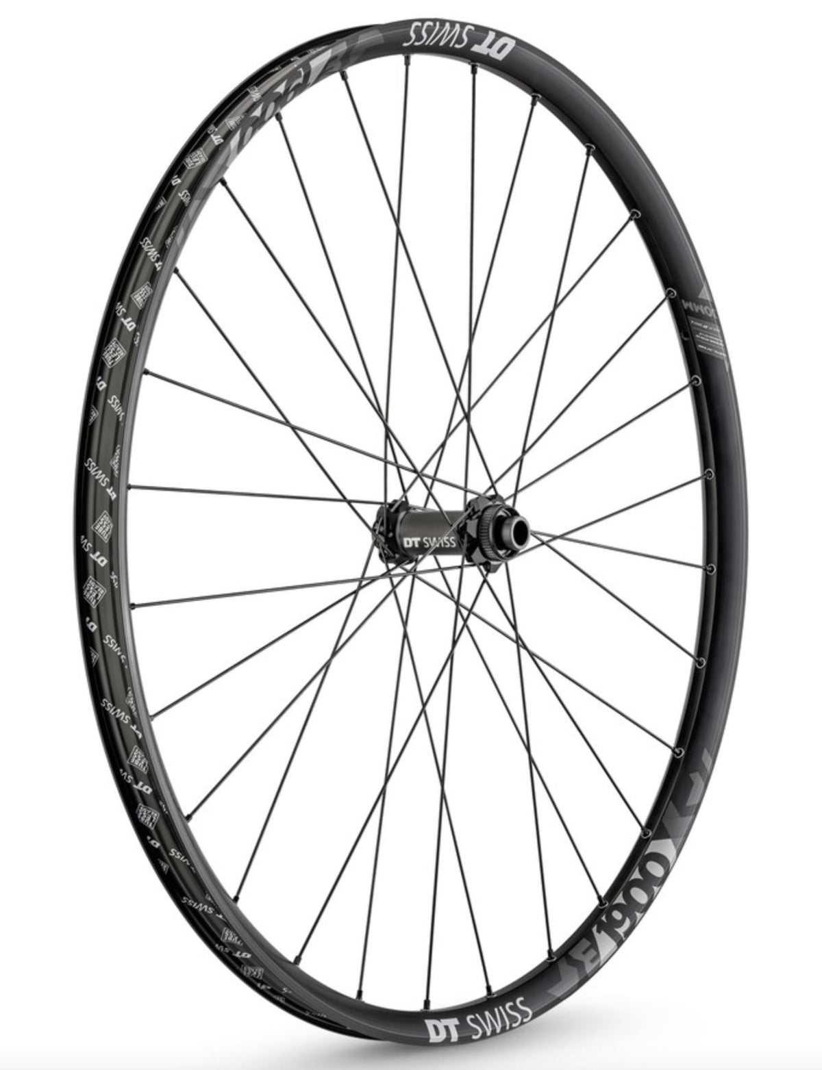 DT Swiss E19R Aluminium 30mm Tubeless Ready Front MTB Bike Wheel 29in Black