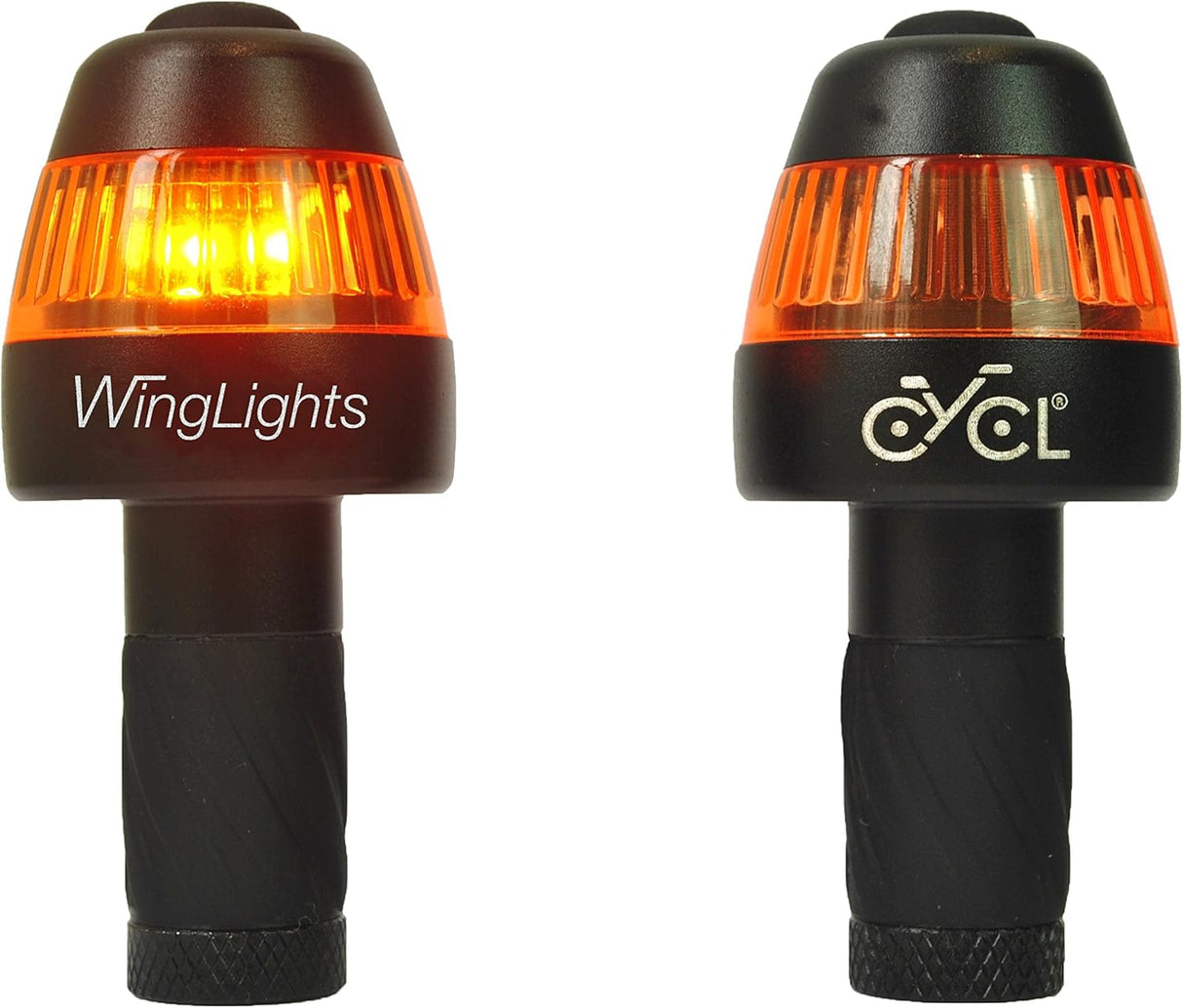CYCL WingLights Fixed V3 Bike Indicator Turn Signal Lights Black Pair Set
