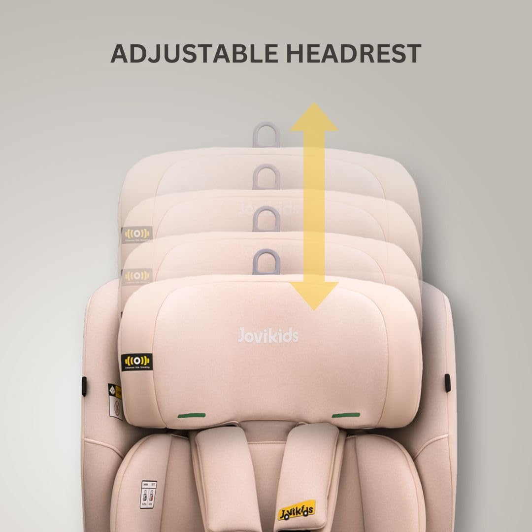Jovikids Cici i-Size ISOFIX Top Tether Car Seat - 76-150cm - Rosewood Pink