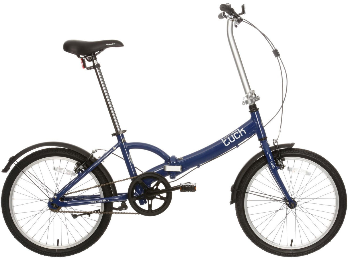 Apollo Tuck Single Speed 20'' Wheel One-Size Lightweight Folding Bike Blue
