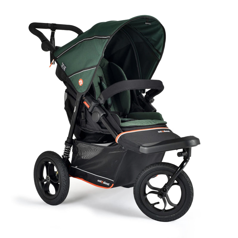 Out n About Nipper Single v6 3-wheel Lightweight Pushchair - Sycamore Green
