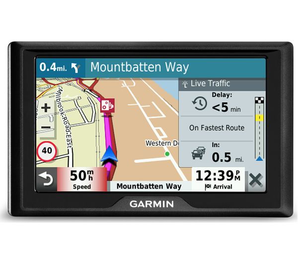 Garmin Drive 52 MT-S 5in GPS Sat Nav European Maps Bluetooth Car - Black