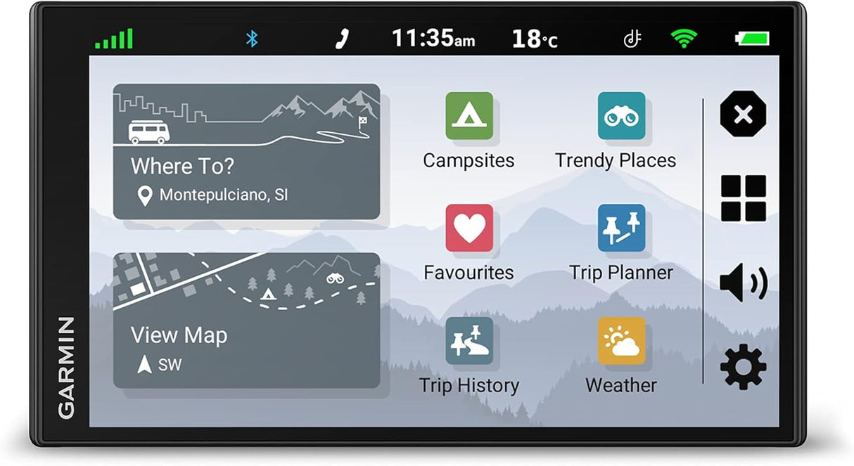 Garmin CamperVan 6.95in GPS Sat Nav Europe Maps Voice Assist Bluetooth Black