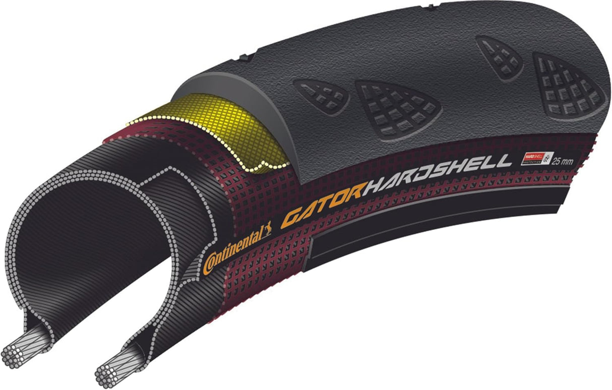 Continental Gator Hardshell 700x28C Wired Puncture Resistant Tyre - Black
