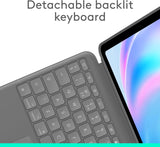 Logitech Combo Touch Full-Size Backlit Keyboard Cover for iPad Air 13'' Grey