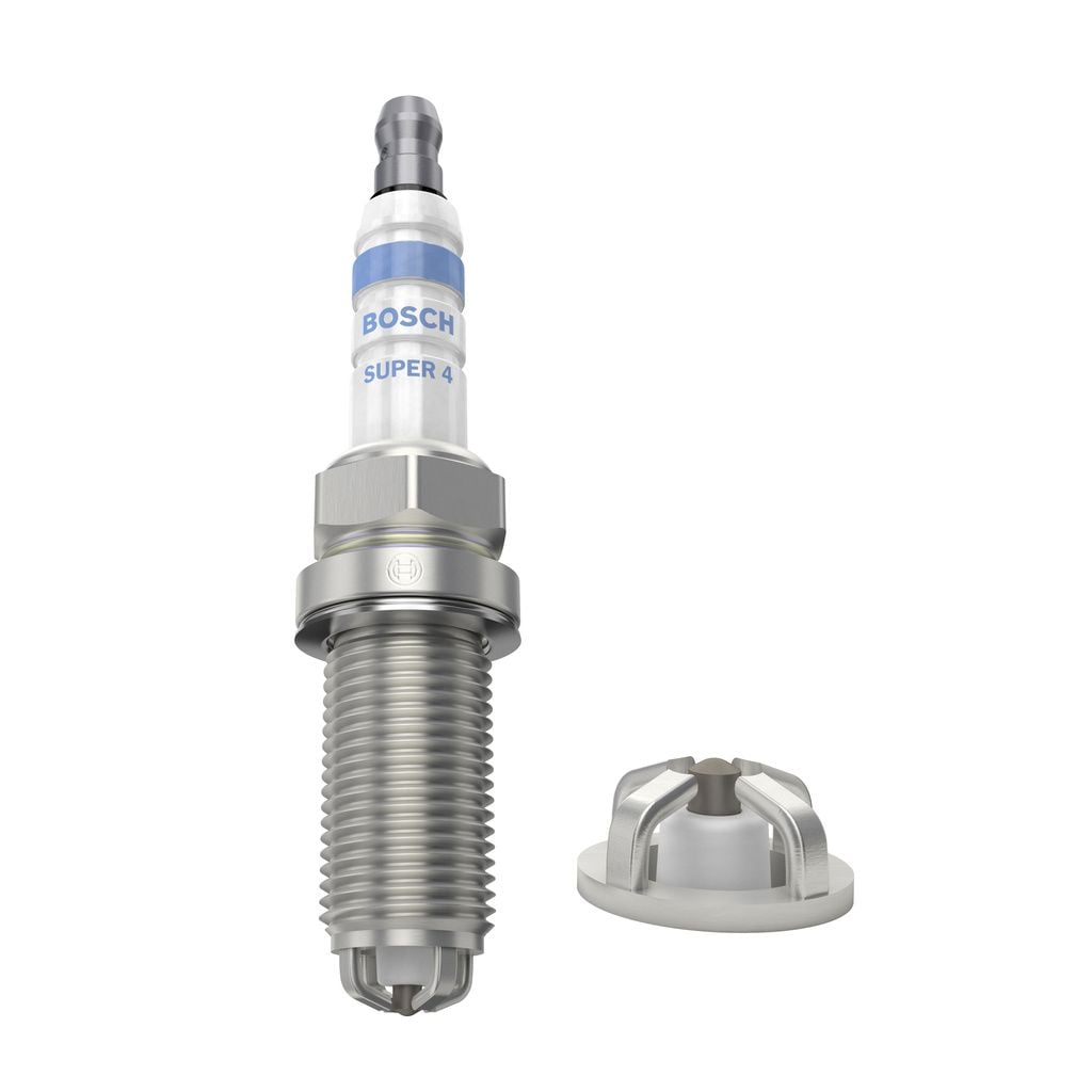Bosch FR78NX N62 0242232815 Super 4 M14 Spark Plugs Set of 4 - Silver/White
