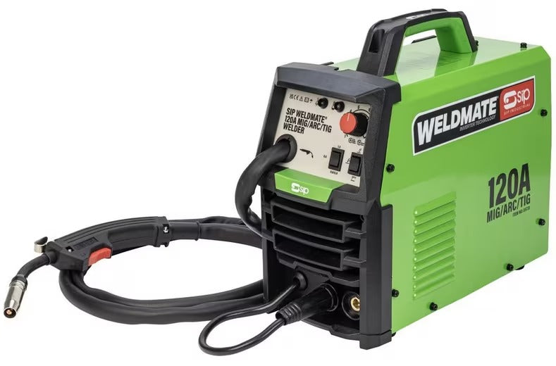 SIP 05731 WELDMATE 120A Multi Process MIG/ARC/TIG Inverter Welder 230v Green