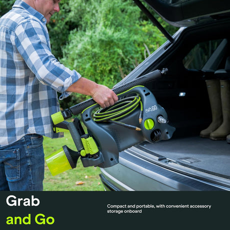 AVA Go P55 Large Bundle Pressure Washer 140 Bar 2000W 450L/h 10m Hose Green