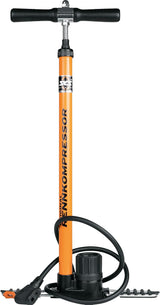 SKS Rennkompressor 10063 High Pressure Steel Floor Pump With MV Head Orange