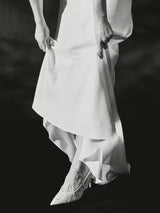 YAS Dottea Halterneck Sheath Sleeveless Maxi Wedding Dress - White - UK 12
