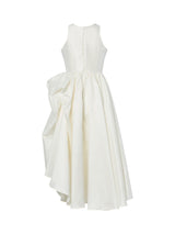 YAS Ellina Ruffle Sleeveless Asymmetrical A-Line Wedding Dress - White UK 8