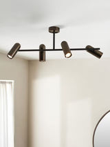 John Lewis Dimmable Cooper 4 Adjustable Spotlight Ceiling Bar - Dark Bronze