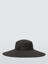John Lewis Audrey Plain Wide Brim Abaca Band Women's Occasion Hat - Black