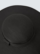 John Lewis Audrey Plain Wide Brim Abaca Band Women's Occasion Hat - Black