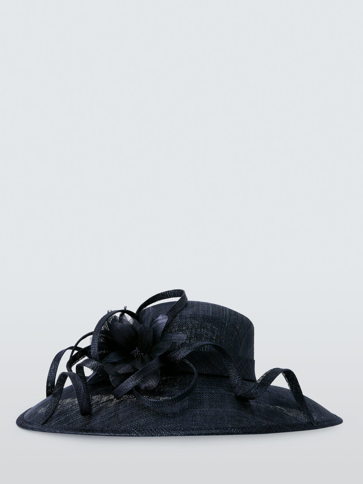 John Lewis Heather Wide Brim Floral Women’s Occasion Hat - Navy - One Size
