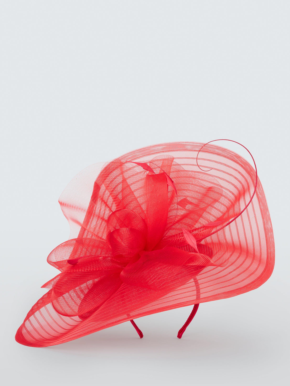 Snoxells Scarlett Medium Disc Bow Wedding Fascinator Occasion Hat - Red