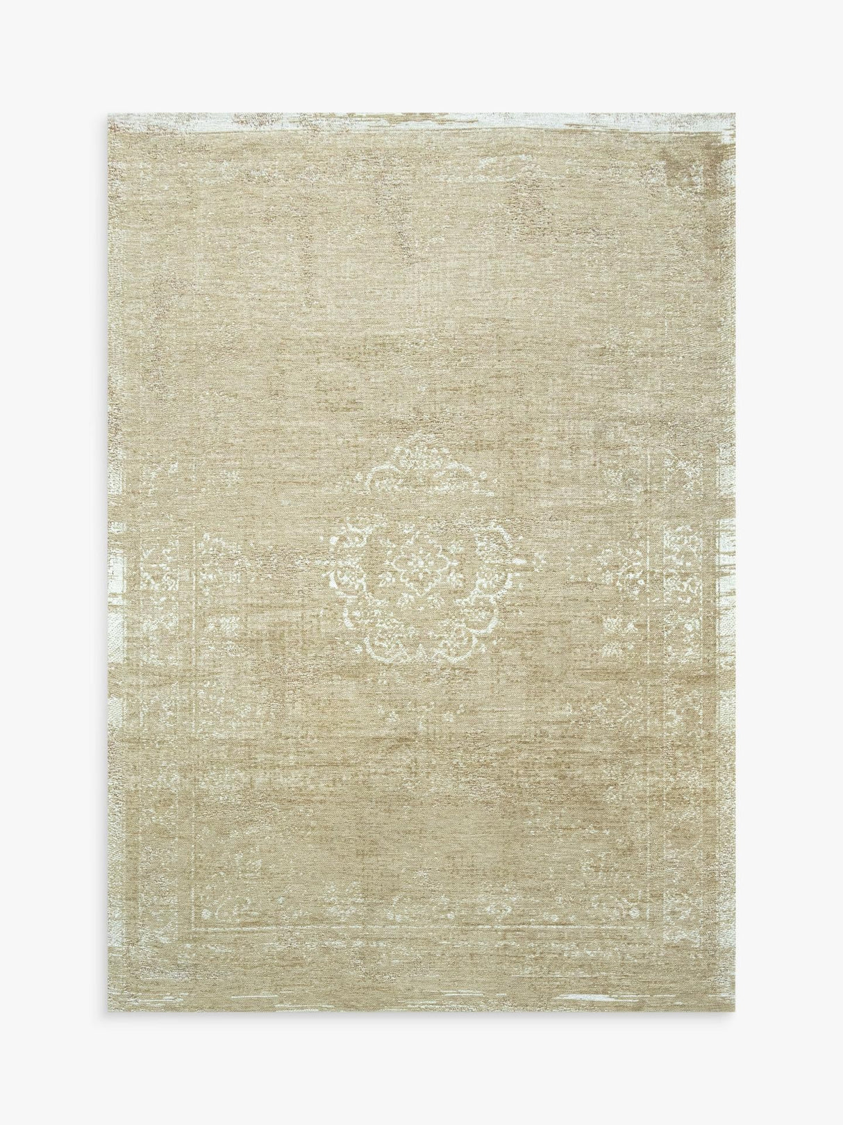 Louis De Poortere Medallion Abstract Traditional Rug 240x170cm - Milk Curry