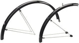 SKS Chromoplastics P45 700C 45mm Road Touring Bike Mudguard Set - 28in Black