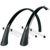 SKS Chromoplastics P45 700C 45mm Road Touring Bike Mudguard Set - 28in Black