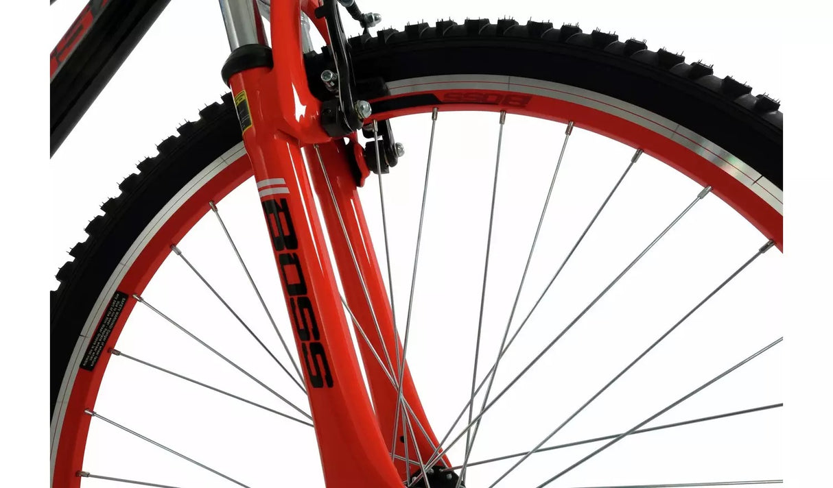Boss Venom Full Suspension Mountain Bike 26" Wheels - 18" Frame - Black/Red