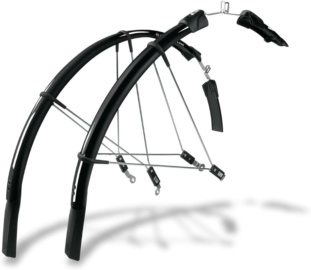 SKS Raceblade 28" 700c Wheel Long Front And Rear Plastic Mudguard Set Black