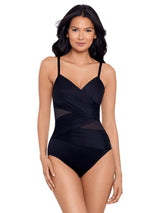 Miraclesuit Solid Mystique Shaping One Piece Swimsuit - Size 18 - Black