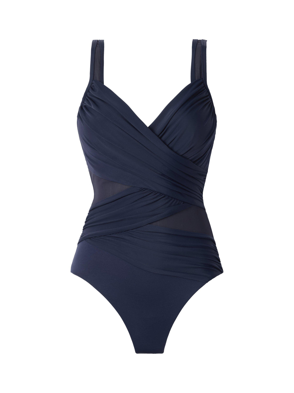 Miraclesuit Madero Network Adjustable Wired Swimsuit Midnight Blue - Size 12